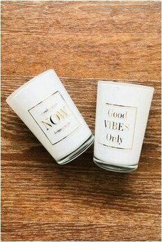 Royal Mum Dekoratif Vanilya Kokulu Cam Bardak Mum Seti 2'li 80 gr Renkli Şık Tasarım