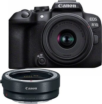 Canon EOS R10 + 18-45mm Lens + Mount Adaptör Aynasız Fotoğraf Makinesi