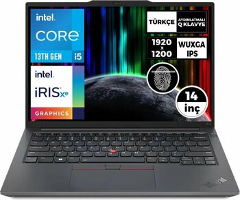 Lenovo ThinkPad E14 G5 Intel Core i5-1335U 16GB 512GB SSD 14" 1920x1200 Intel Iris Xe Graphics Windows 11 Pro Taşınabilir Bilgisayar 21JK0003TX 020