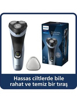 Philips 3000X Serisi Islak&Kuru Tıraş Makinesi, 3 Yönde Dönen Başlıklar, Hassas Düzeltici, X3021/00