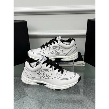 Chanel Beyaz Kadın Sneaker Spor Ayakkabı Günlük Konfor ve Modern Stil - 36