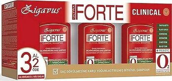 Zigavus Forte Ultra Clinical Şampuan Yağlı Saçlar için Dökülme Karşıtı 3x300 ml
