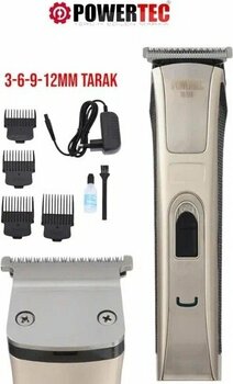 Powertec TR-558 4 Başlık 0,1 mm Minimum Kesim 3.7V/DC Saç Sakal Ense Tıraş Makinesi