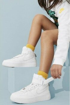 Nike Air Force 1 Mid Leather Sneaker Deri Günlük Spor Ayakkabı Beyaz - 38