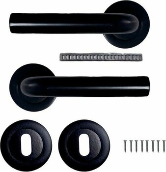 Seas Door Siyah Rozetli Kapı Kolu Oda - Iç Kapı Kol -Iç Oda Kapı Kolu