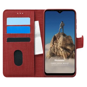 Microsonic Reeder P13 Blue Max Lite Fabric Book Wallet Kırmızı Kılıf