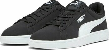 Puma Smash 3.0 Buck Siyah Beyaz Erkek Sneaker Spor Ayakkabı 392336-01 V2 - Siyah - Beyaz - 40