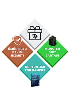 Monster Abra A7 V15.5.7 Intel Core i5 13500h 17.3" 8 GB RAM 500 GB SSD Rtx3050 Win11 Home 144 Hz Gaming Laptop
