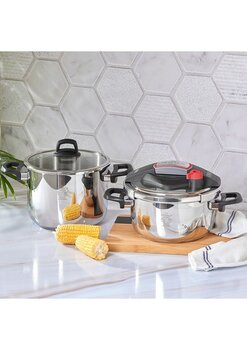 KaracaPerfect Red İndüksiyon Tabanlı Düdüklü Tencere Seti 4+6 Lt