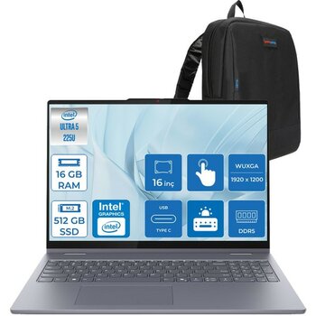 Lenovo Ideapad 5 2-In-1 16AIL10 Intel Core Ultra 5 225U Aı 16GB 512GB SSD 16" Wuxga IPS 300NITS Freedos Dokunmatik +Lenovo® Digital Pen2 Bilgisayar...