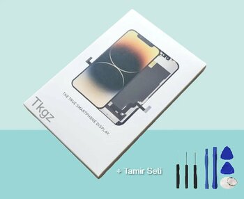 Tkgz - Iphone 14 Pro Max Uyumlu Lcd Ekran Dokunmatik A+A Kalite  + Montaj Seti