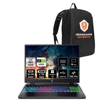 Acer Nitro 16 I7-13620h 16gb 2tb Ssd Rtx4050/6gb 140w 16'' 165hz Wuxga W11p Gaming Laptop & Çanta