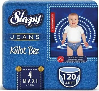 Sleepy Jeans No:4 Maxi 120 Adet Külot Bebek Bezi