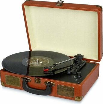 Fomix FM-102 Kahverengi Hoparlörlü Bluetoothlu Pikap Plak Çalar