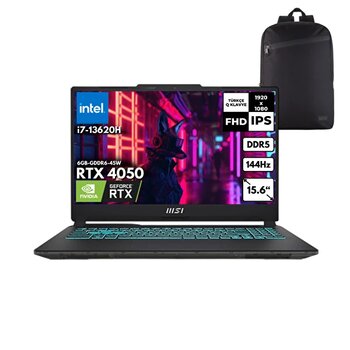 MSI Cyborg 15 i7-13620H 15.6" 40 GB RAM Ddr5 512 GB SSD 6 Gb-gddr6-45w FHD W10Pro - Sırt Çantası A13ve-1479xtrhmf80