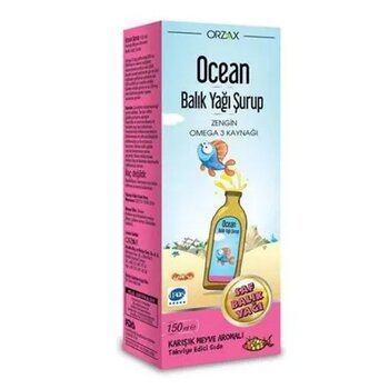 Ocean Balık Yağı Karışık Meyve Aromalı 2x150 ml Şurup