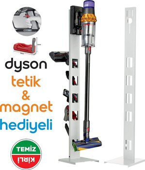 STARK Dyson Uyumlu Dikey Süpürge Standı Beyaz Renk V15 - V12 - V11 - V10 - V8