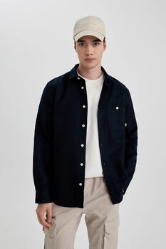 Defacto Regular Fit Tensel Basic Uzun Kollu Gömlek B3670ax24spnv239