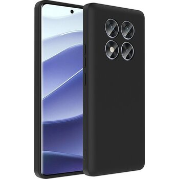 Xiaomi Redmi Note 14 Pro 4g Kılıf Kamera Korumalı Gizli Kartlık Hazneli Ince Şık Silikon Kapak - Siyah