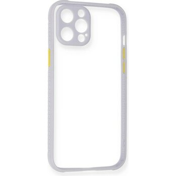 Apple Iphone 12 Pro Kılıf Miami Şeffaf Silikon - Lila - Çok Renkli