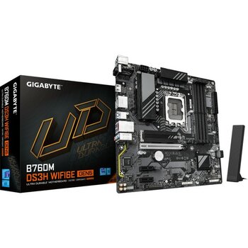 Gigabyte Gıgabyte B760M DS3H WIFI6E Gen5 7600MHZ (Oc) Ddr5 M.2 LGA1700 Matx Anakart