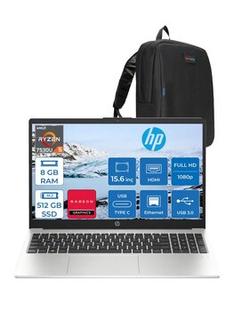Hp 255 G10 Amd Ryzen 5 7530u 8gb 512gb Ssd Amd Radeon Grafik Freedos 15.6" Taşınabilir Bilgisayar 9g1g0etf02 + Zetta Çanta