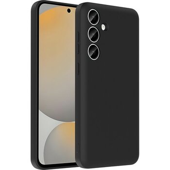 Samsung Galaxy S24 Fe Uyumlu Kılıf Kamera Korumalı Kartlık Hazneli Zore Vitra Kapak - Siyah