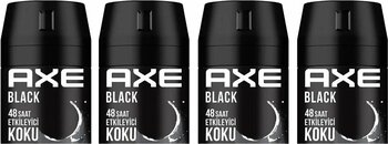 Axe Erkek Deodorant Sprey Black 150 Ml 8690637981524 (4 Adet)