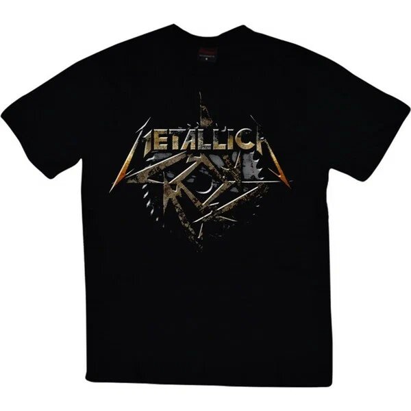 Stonedfame Metallica Baskılı Bisiklet Yaka Siyah %100 Pamuk XS Kısa Kol T-Shirt