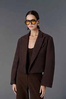 VATKALI Cep detaylı oversize kaşe crop ceket M/L Beden