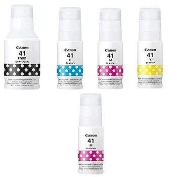 Canon GI-41 4 Renkli Set + 1 Kırmızı Hediyeli 140/70 ml Uyumlu Pixma G Serisi Mürekkep Takımı