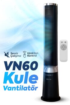 Dijitsu Kule Tipi Vantilatör Yeni Nesil Modern Ve Sessiz | Uzaktan Kumandalı | Sağa Sola Salınımlı