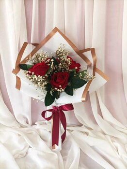 Destina Tasarım Sevgiliye Hediye/öğretmenler Günü Hediyesi/yapay Kırmızı Gül Buketi