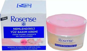 Rosense Gül Yağı E Vitaminli Nemlendirici Yüz Kremi 50 ml Normal