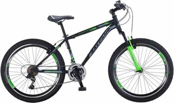 Salcano Lion 27.5 Jant V-fren 18 Kadro Dağ Bisikleti Siyah Yeşil Gri