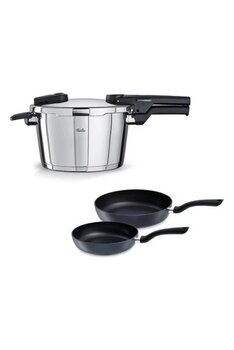 Fissler Vitaquick Glossy 4,5 Litre Düdüklü Tencere + Tava Set