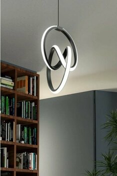 Rarossa Emily Siyah Tekli Sarkıt LED Beyaz Işık Ultra Ledli Salon Mutfak Oda Hol Ledli Avize - 1'li