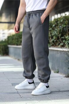 Madmext Füme Rahat Kesim Paçası Lastikli Erkek Eşofman Altı 2XL Beden