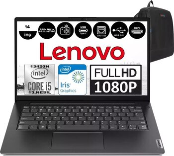 Lenovo V14 Gen4 Iru Intel Core I5 13420H 12GB 1tb SSD Windows 11 Home 14 Inç Fullhd Taşınabilir Bilgisayar 83A00064TRH08 + Zetta Çanta
