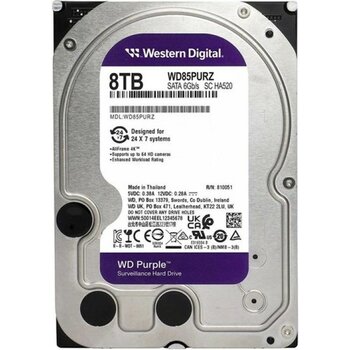 Wd 8tb Purple WD85PURZ 5700 Rpm 256MB Sata-3 Güvenlik Diski