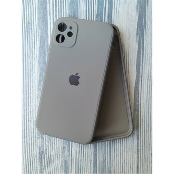 Gritty Iphone 11 Logolu  (Köşeli 12 Görünümlü) - Gri