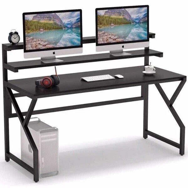 Zizuva Tasarım Siyah 140 x 60 x 105 cm Oyuncu ve Çalışma Masası