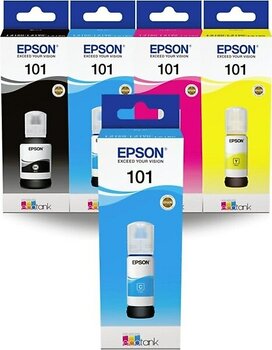 Epson 101 Ecotank L4260 Orjinal 4 Renk Mürekkep Takımı+ 1 Mavi Hediye 101 112 1- X1 103 664 673 112 - Açık Siyah