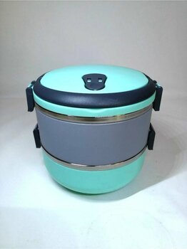MOBGİFT Freshbox 2 Katlı Sefer Tası Yemek Termosu (turkuaz Gri)