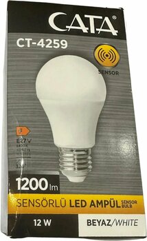 Cata Ct-4259 12w 6400k (Beyaz Işık) Sensörlü E27 Duylu Led Ampul (4 Adet)