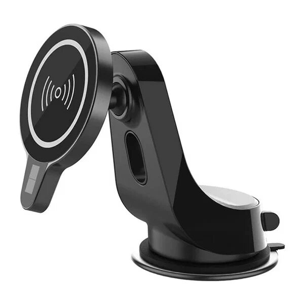 Ally Magsafe iPhone 12 Serisi Siyah Universal Var 15W Kablosuz Şarj Cihazı ve Araç Tutucu