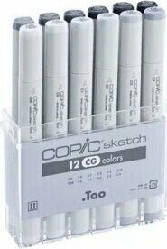 Copic Sketch Cool Grey Tones 12'li Sketch Marker Set