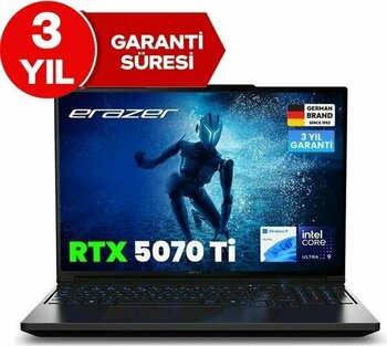Erazer Major 16 X1 MD62735 Intel Ultra 9 275HX 32GB 2TB SSD RTX5070Ti 16 inç 2560 x 1600 Oyuncu Laptop