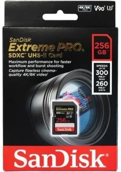 Sandisk Extreme Pro 256Gb 300/260Mb/S Sdxc Uhs-Iı U3 V90 8K/4K Hafıza Kartı Sdsdxdk-256G-Gn4ın