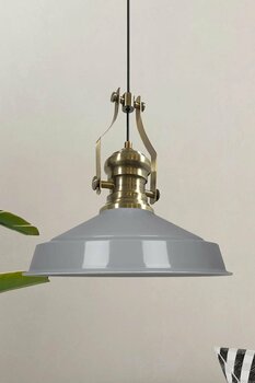 Bamyum Asaletli Tekli Gri Avize Yeni Eskitme Başlık Retro Sarkıt Lamba Cafe Salon Sarkıt Avizeleri